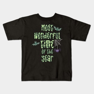 Most Wonderful Time of the Year Halloween goth cute Kids T-Shirt